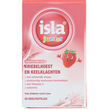 Isla Junior Aardbei Keelpastille 20 Stuks