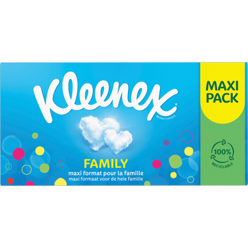 Kleenex Family Tissues 3-Laags Maxi Pack 128 Stuks