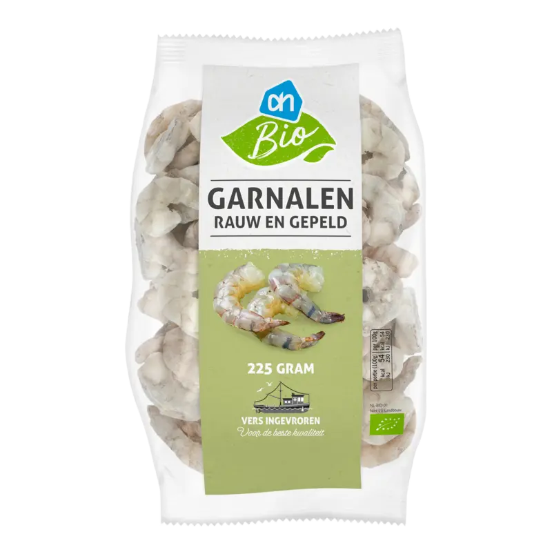 AH Biologisch Garnalen rauw en gepeld