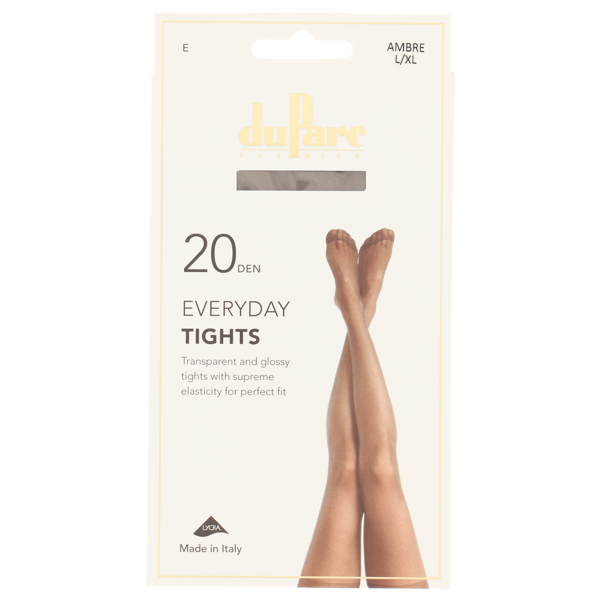 DuParc Panty Lycra 20D Glans Ambre LXL