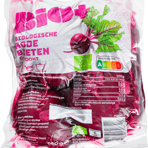 Bio+ Biologische rode bieten gekookt