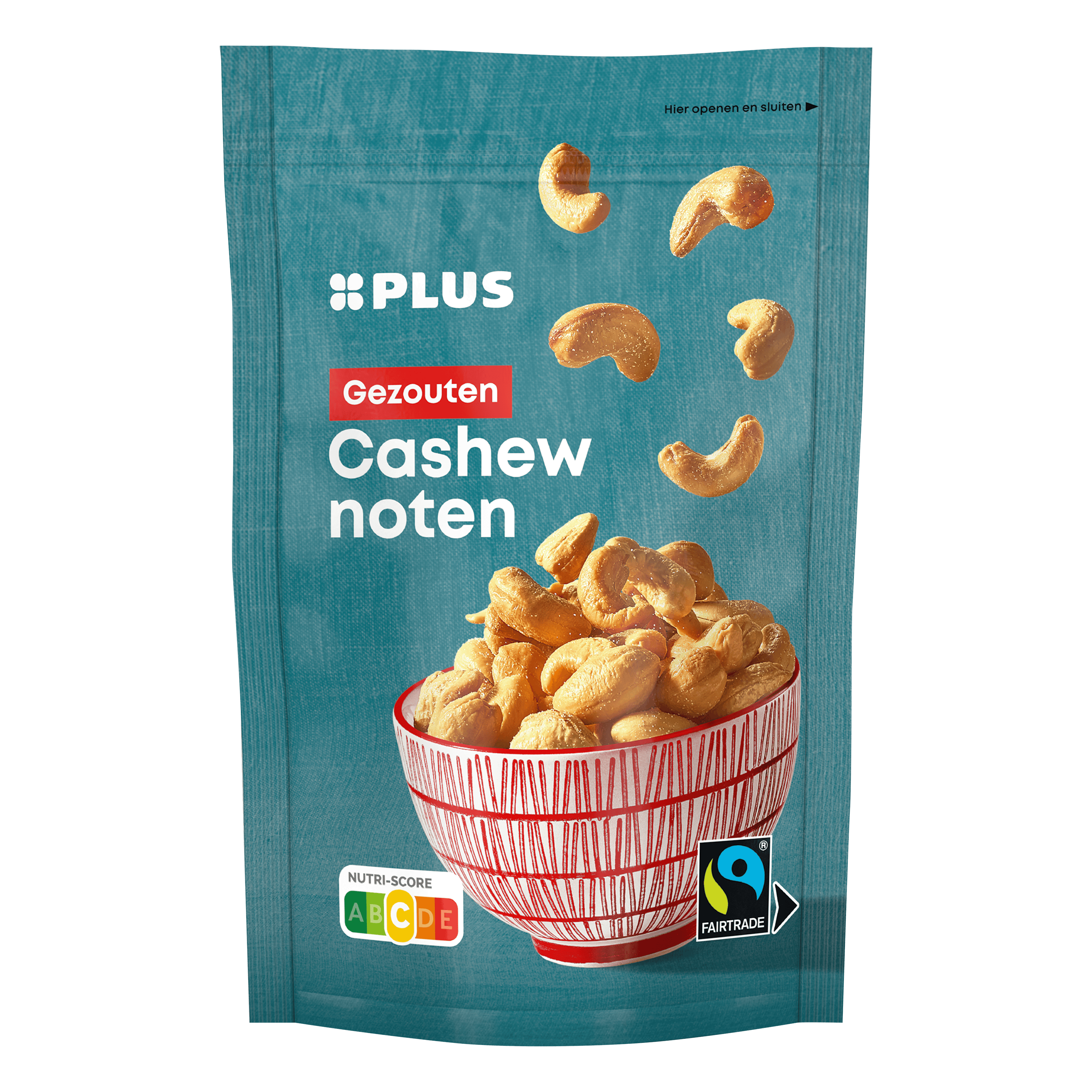 PLUS Cashewnoten gezouten fairtrade