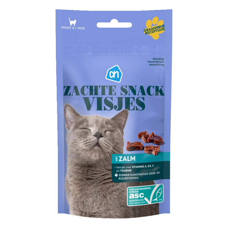 AH Zachte snack visjes met zalm