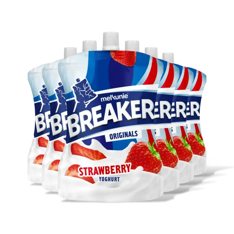 Melkunie Breaker aardbei yoghurt 6-pack