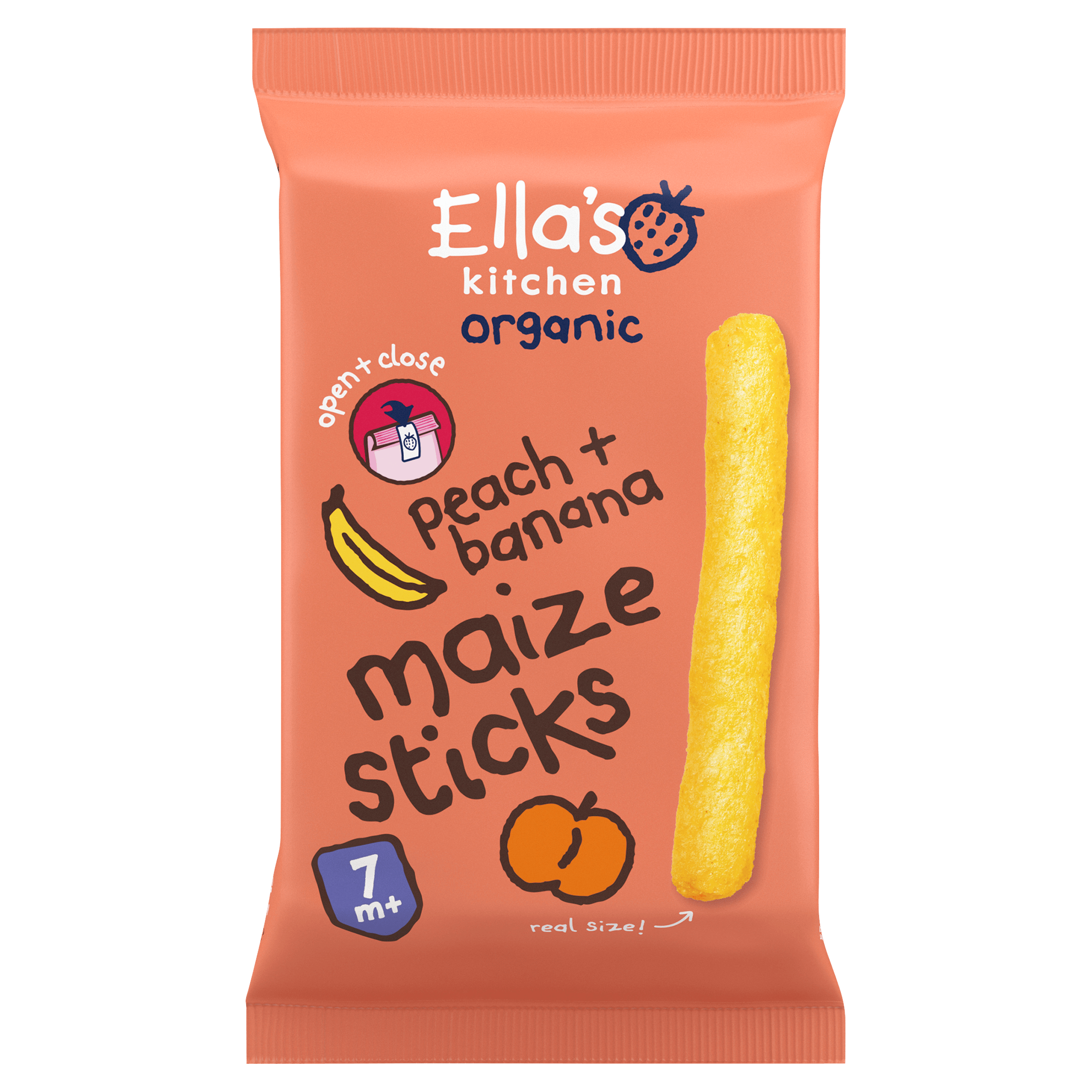 Ella's Kitchen Maize sticks perzik + banaan 7m+