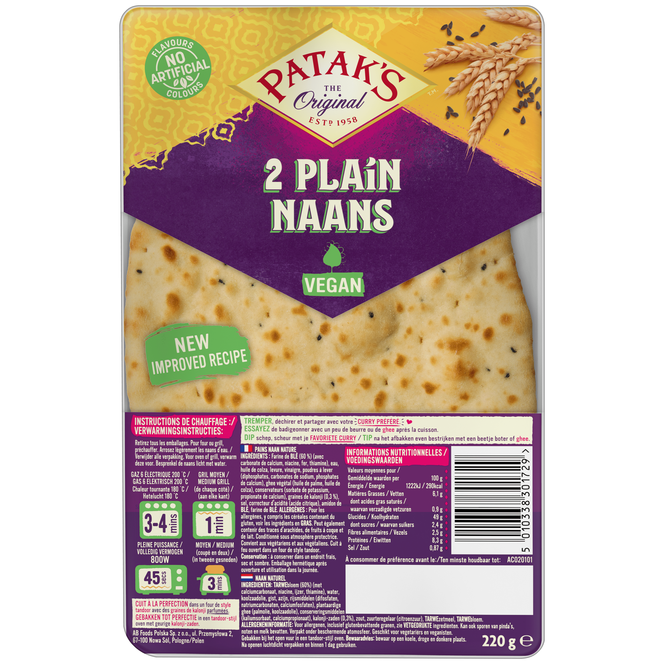 Patak's Naan Naturel