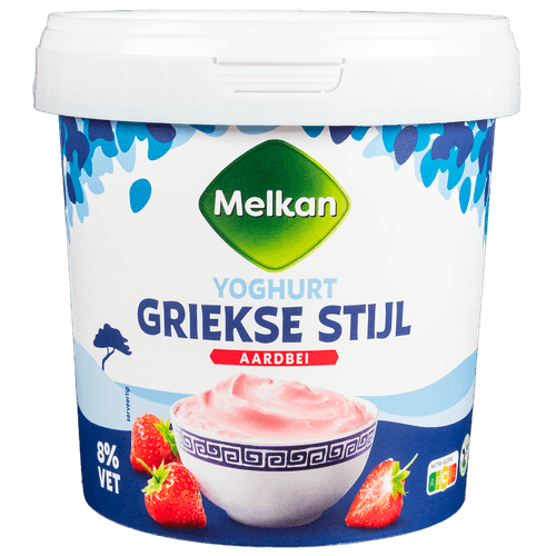 Melkan Yoghurt griekse stijl aardbei