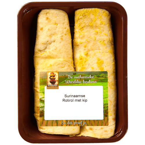 Warung Surinaamse roti-rol met kip