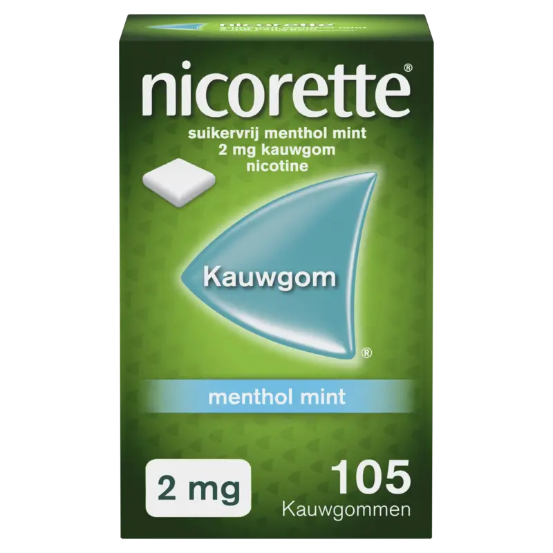 Nicorette Menthol mint 2mg kauwgom nicotine