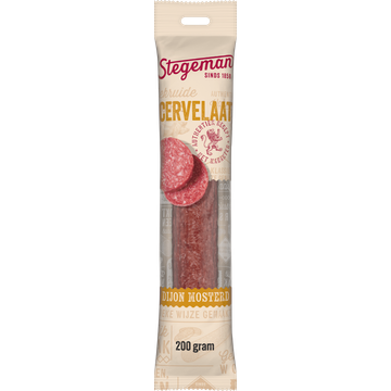 Stegeman Cervelaat Dijon Mosterd 200 g