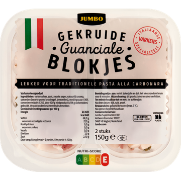 Jumbo Gekruide Guanciale Blokjes 2 x 75 g