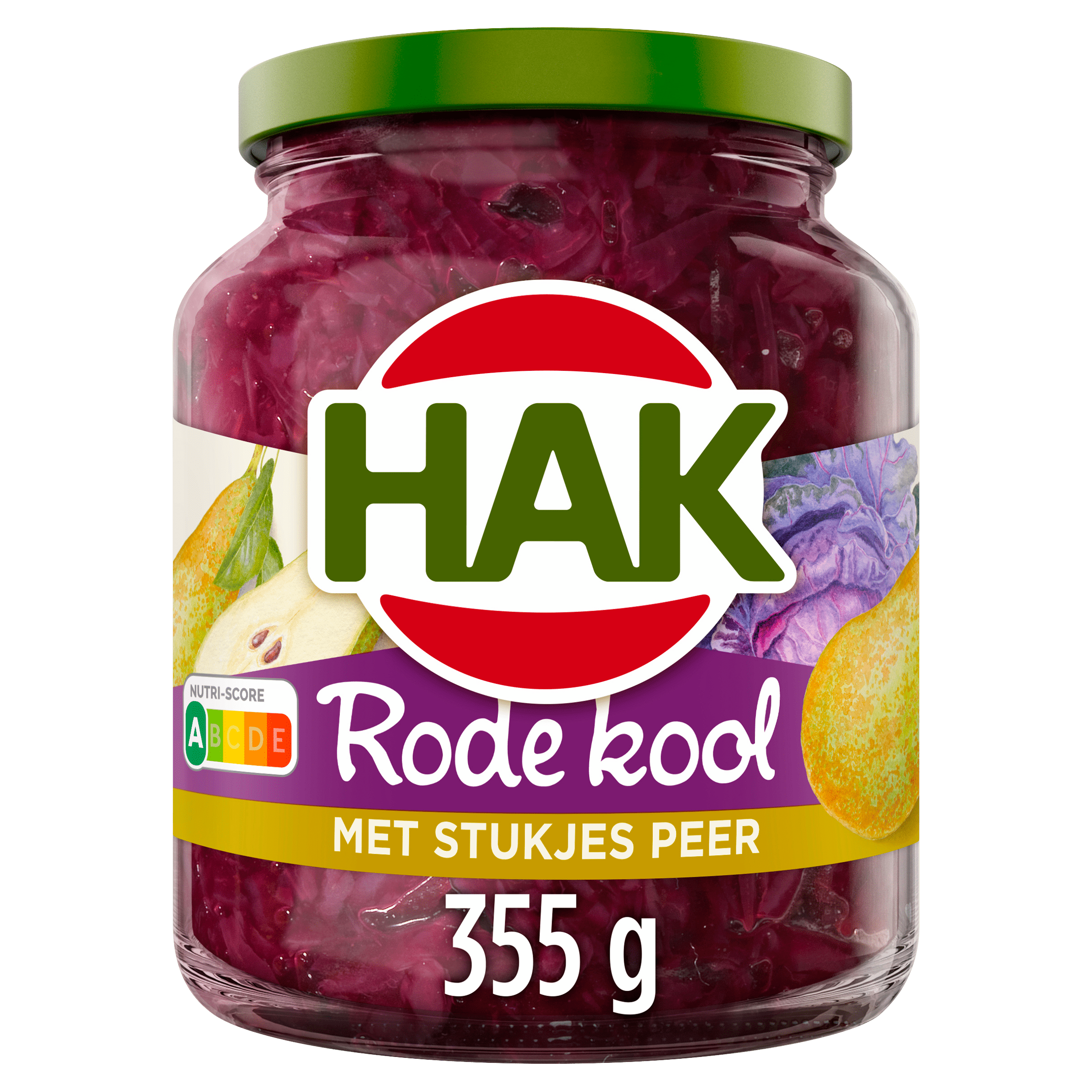 Hak Rode kool met stukjes peer