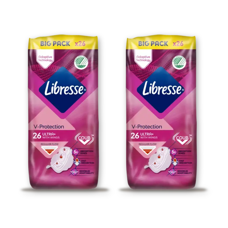Libresse Ultra+ wings maandverband big pack 2pack