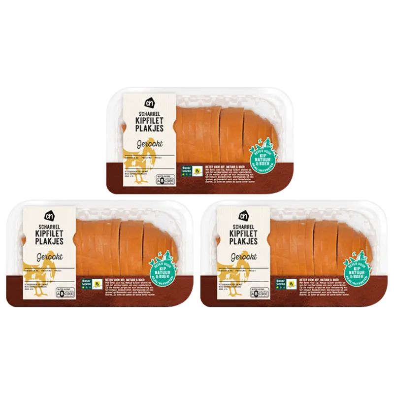 AH Scharrel gerookte kipfilet plakjes 3pack