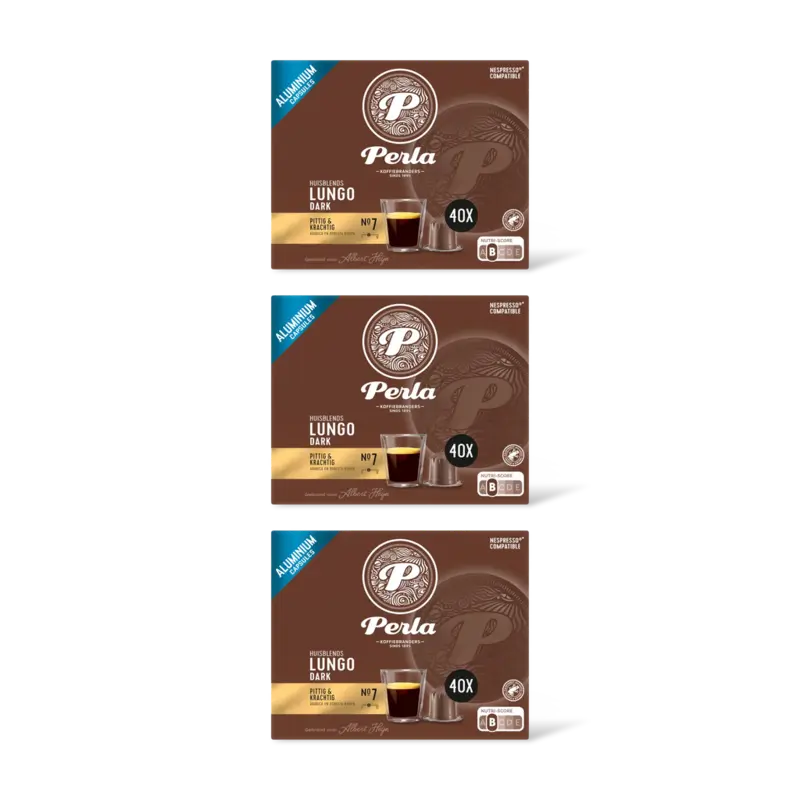 Perla Huisblends Lungo dark capsules 3-pack