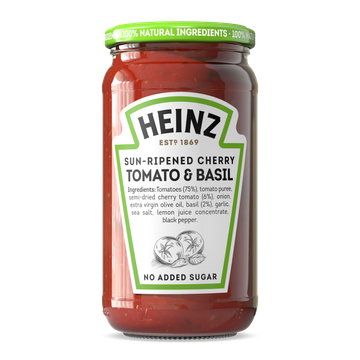Heinz Pastasaus Zongerijpte Cherrytomaten & Basilicum 490g