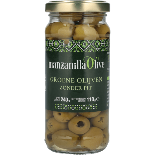 Manzanilla Groene olijven zonder pit