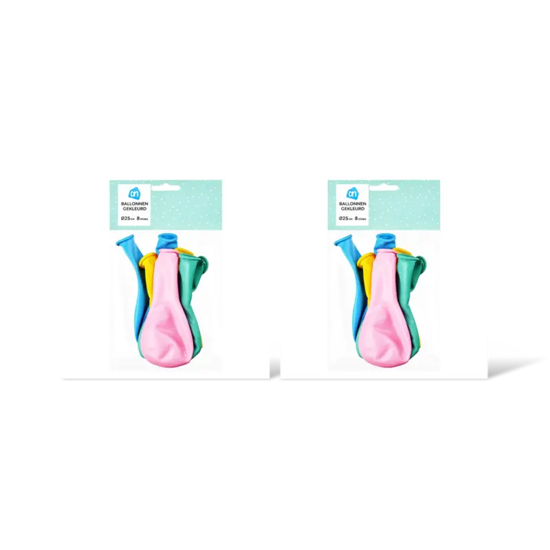 AH Ballonnen gekleurd 2-pack