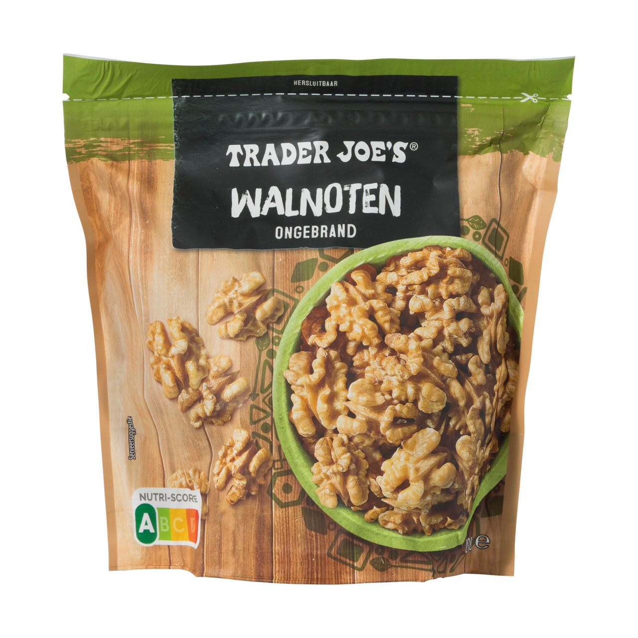 Walnoten ongebrand
