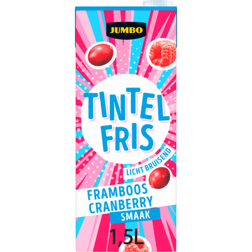 Jumbo Tintelfris Framboos-Cranberry 1Kcal1,5 L