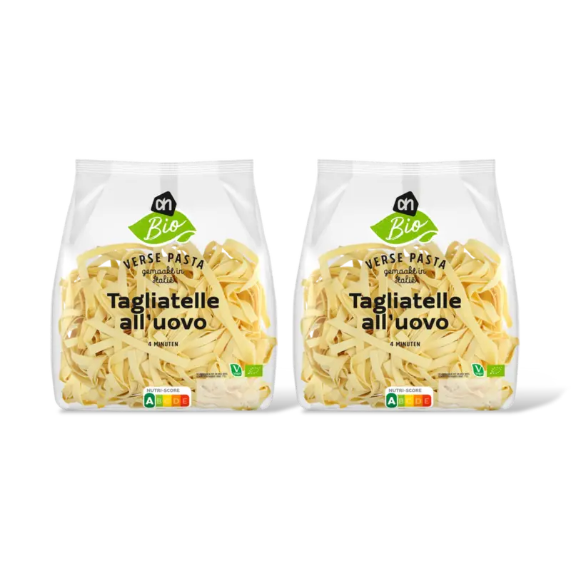 AH Biologisch Verse tagliatelle all' uovo 2-pack