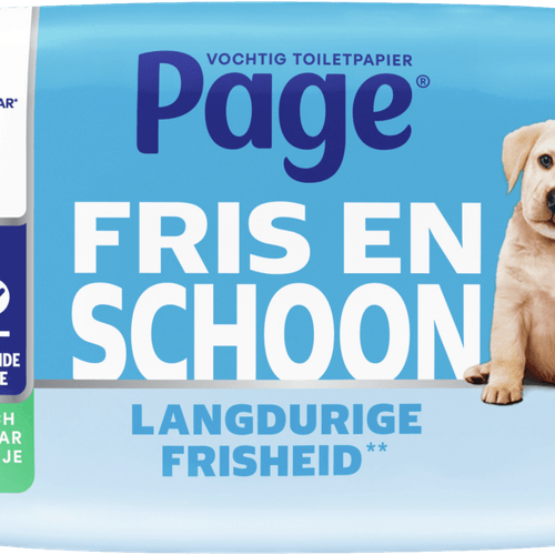 Page Vochtig toiletpapier compleet schoon