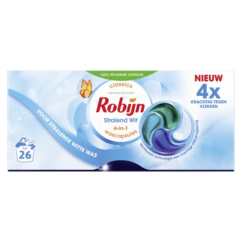Robijn 4-in-1 wascapsules stralend wit