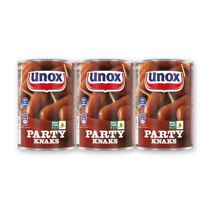 Unox Party knaks 3-pack