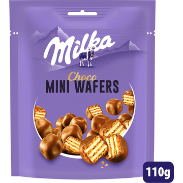 Milka Mini Wafers Chocolade Wafels 110g