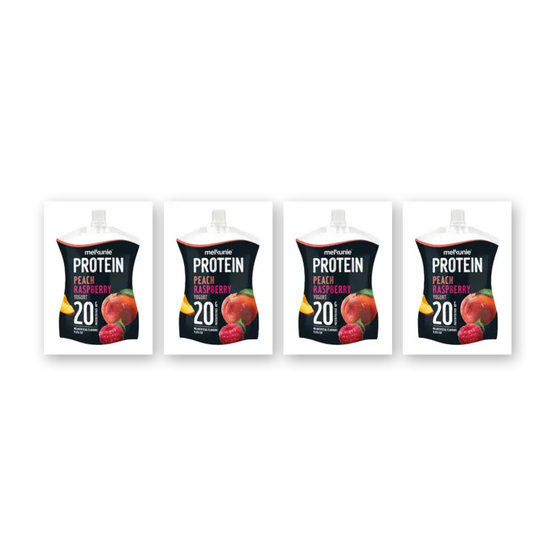 Melkunie Protein peach raspberry yoghurt 4-pack