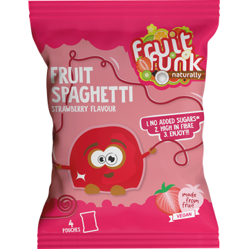 Fruitfunk Fruit Spaghetti Aardbeien 80g