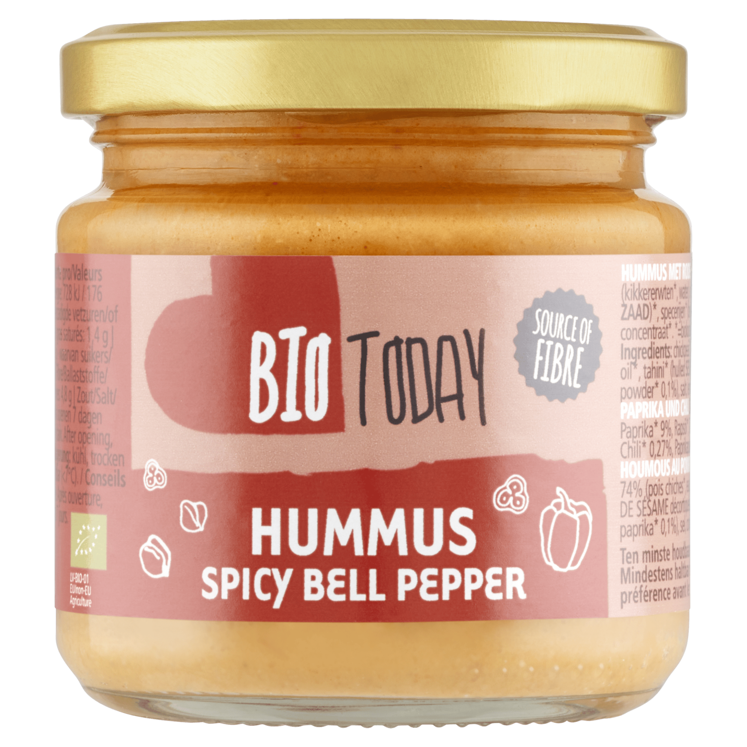 BioToday Hummus spicy bell pepper bio