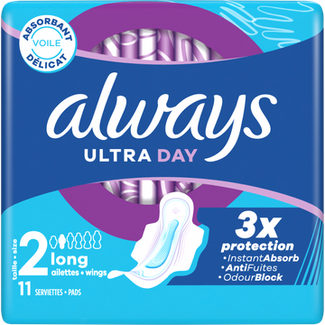 Always Ultra Dag Maandverbanden Long (Maat 2)