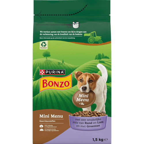 Bonzo Hondenvoer rund en lam mini menu