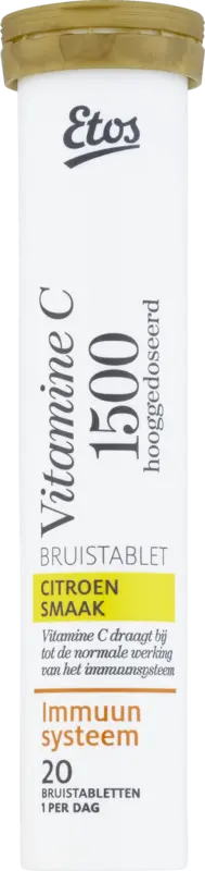 Etos Vitamine C 1500 bruistabletten citroen