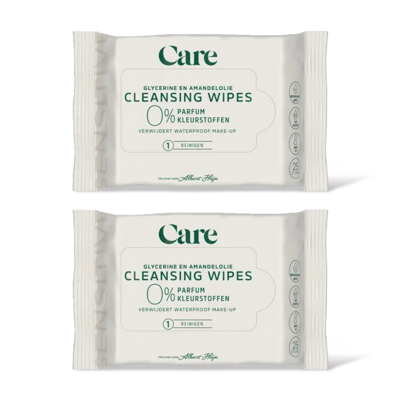 Care Sensitive cleansing wipes 0% 2-pack