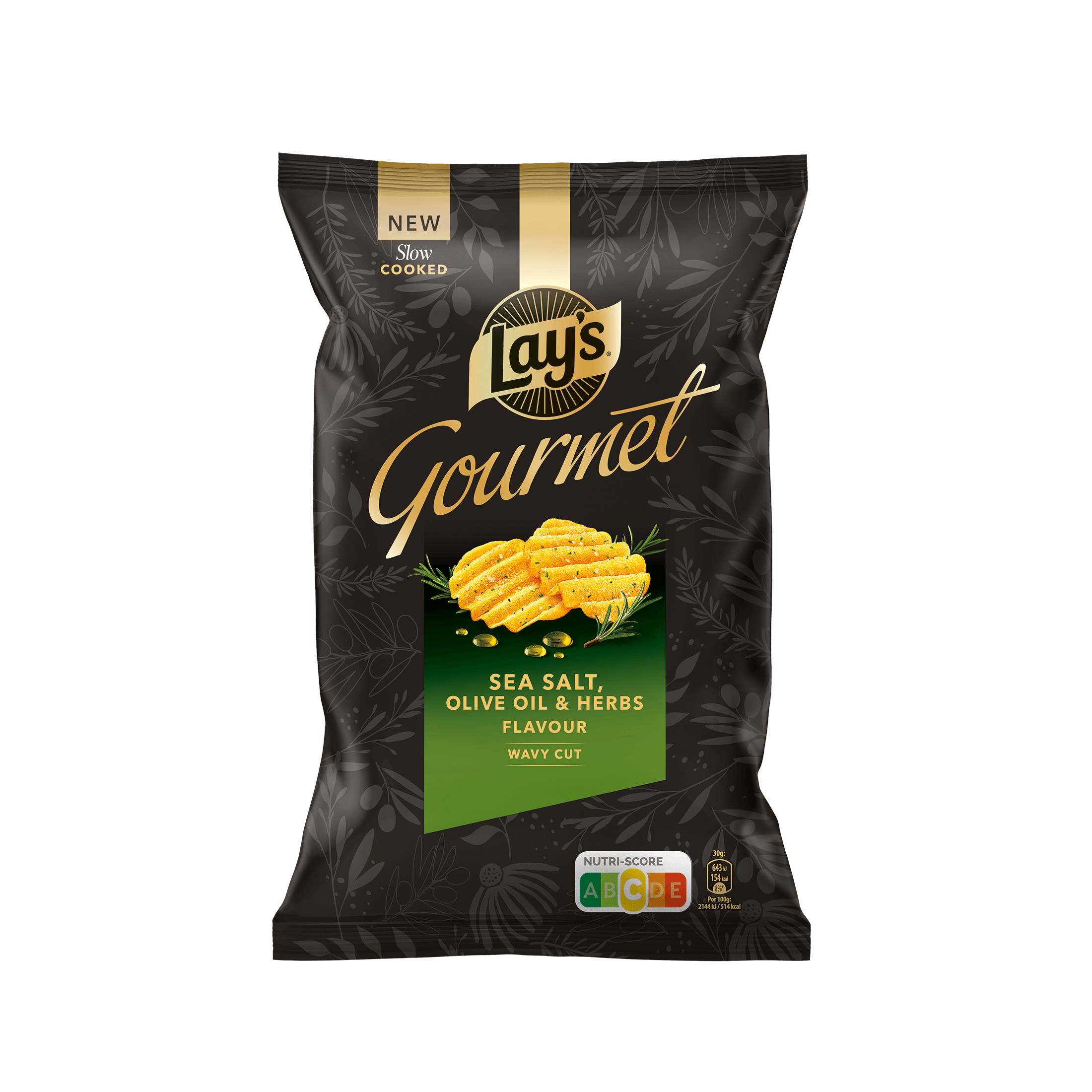Lays Wavy Cut Sea Salt, Olive Oil & Herbs