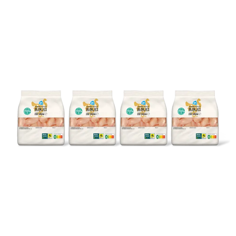 AH Scharrel kipfilet blokjes 4-pack