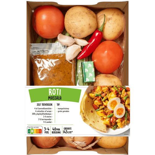 Verspakket roti massala