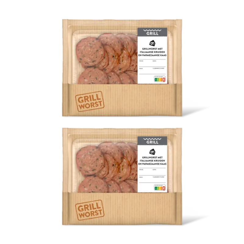 AH Grillworst Italiaanse kruiden kaas 2pack
