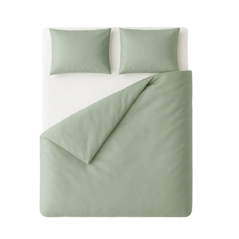 Ten Cate 2x dekbedovertrek 140x200/220 - groen