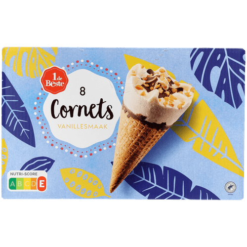 1 de Beste Cornets vanille 8 st.