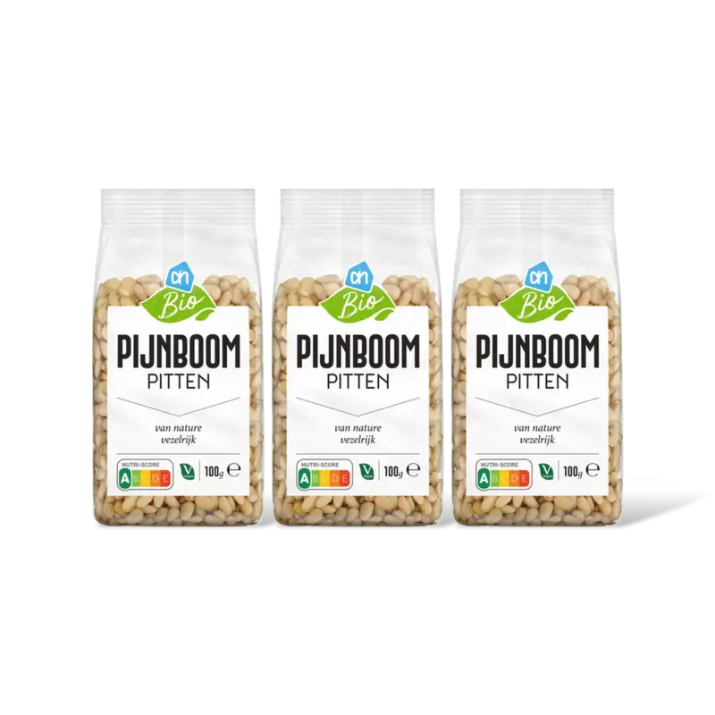 AH Biologisch Pijnboompitten 3-pack
