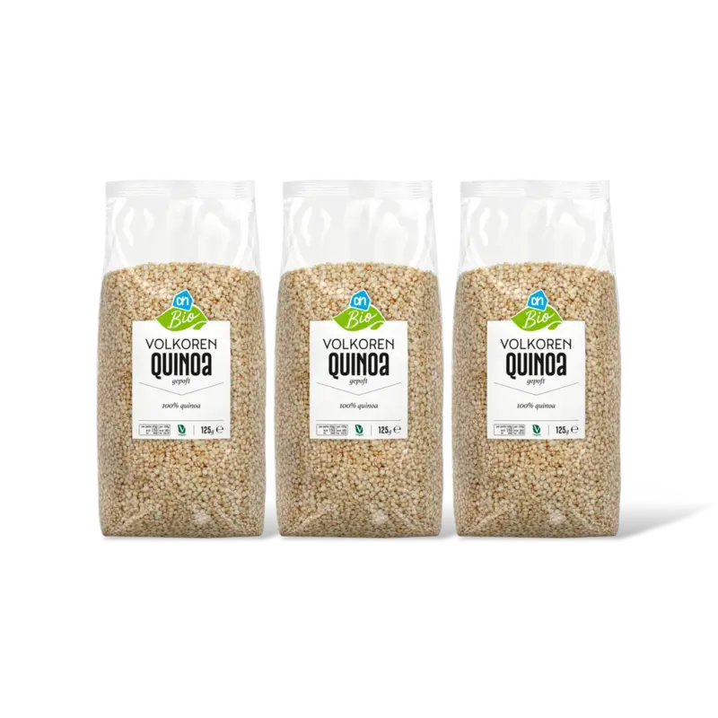 AH Biologisch 100% Volkoren quinoa gepoft 3-pack