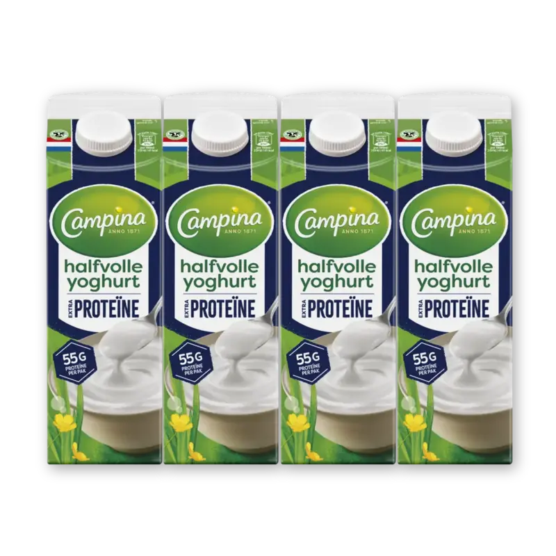 Campina Halfvolle yoghurt extra proteine 4-pack