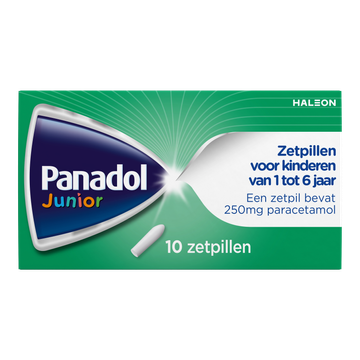 Panadol Junior zetpillen 250 mg, 10 stuks