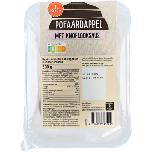 1 de Beste Pofaardappel met knoflooksaus