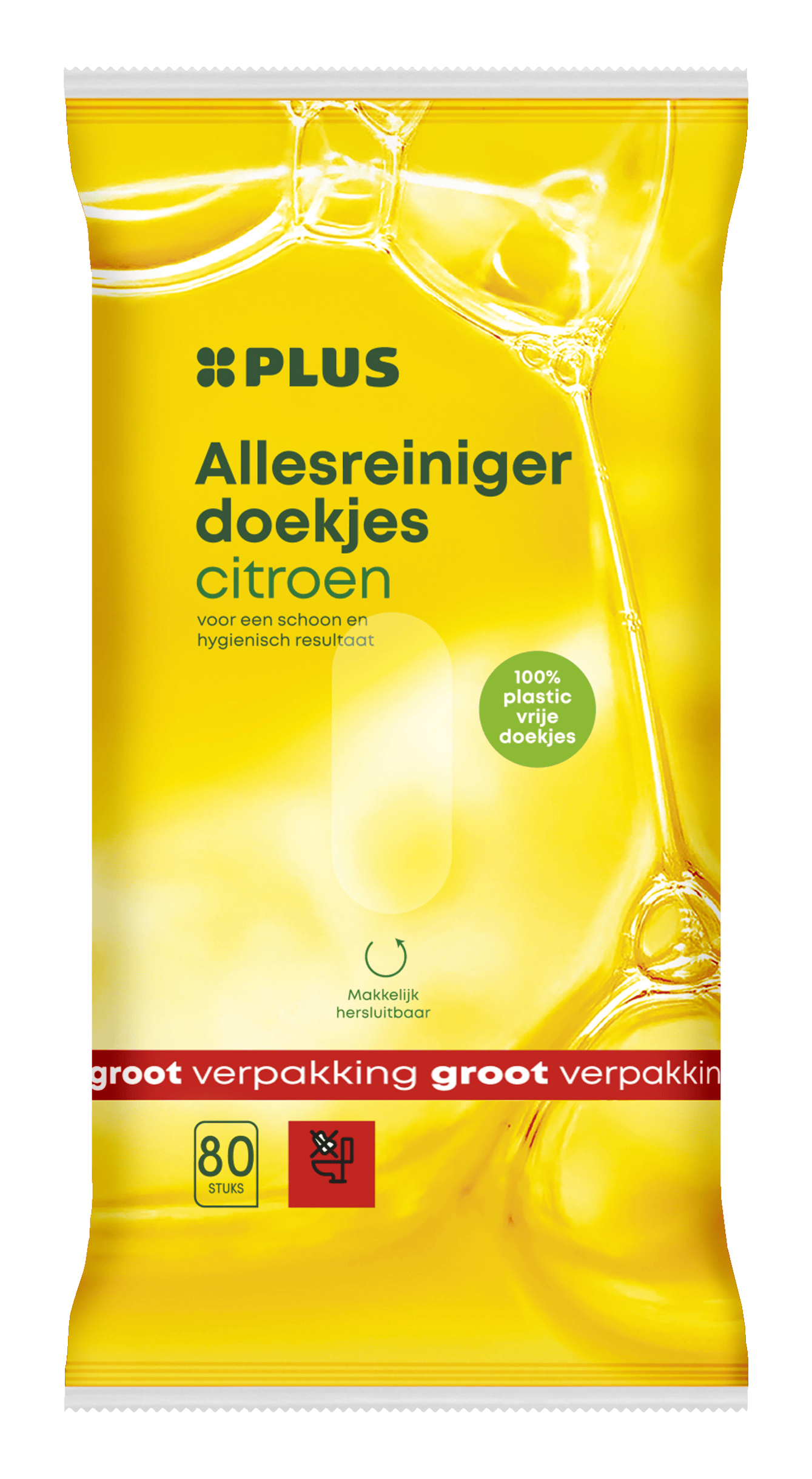 PLUS Allesreinigerdoekjes lemon plasticvrij