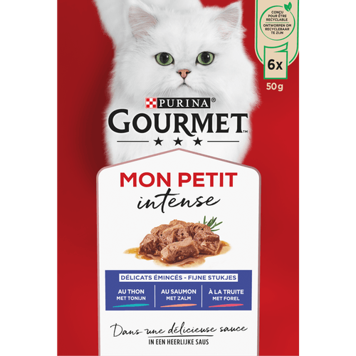 Gourmet Mon petit tonijn-zalm-forel 6 stuks