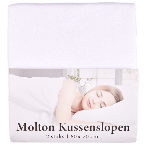 Molton kussensloop afmeting 60 x 70 cm